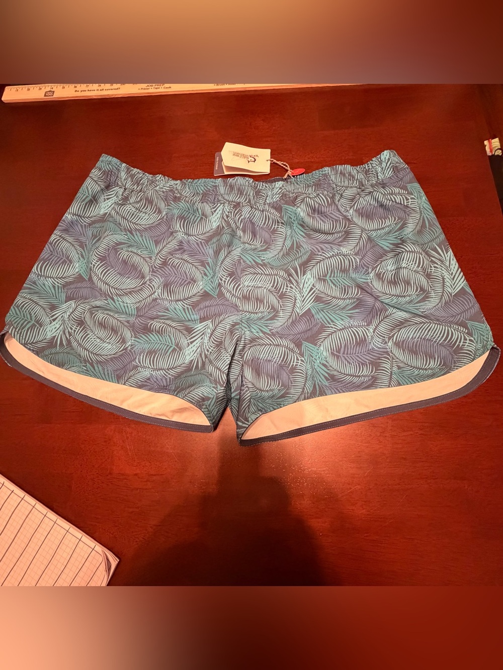 Men’s Blue Teal Printed Athletic Shorts/ swim trunks XXL new with‎ tag